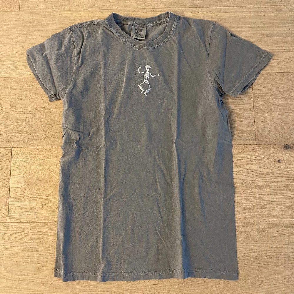 Comfort Colors Cowboy Skeleton Grey Tee Tshirt - Small